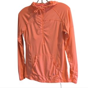Hind Women’s Small Pink 1/2 Zip Pullover Stretch Long Sleeve Thumb Holes